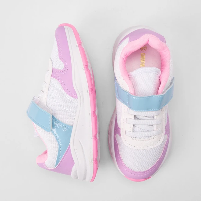 Tênis Casual Infantil Gabrielinha Jogging Recortes Metalizado & Verniz Multicolor