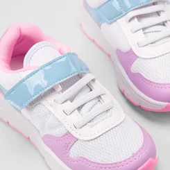 Tênis Casual Infantil Gabrielinha Jogging Recortes Metalizado & Verniz Multicolor