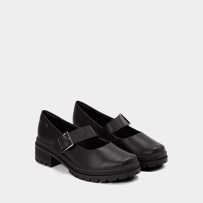 Sapato Boneca Feminina Dakota Detalhe Fivela Preto