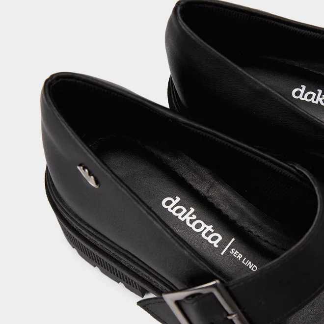 Sapato Boneca Feminina Dakota Detalhe Fivela Preto