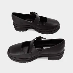 Sapato Boneca Feminina Dakota Detalhe Fivela Preto