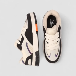 Tênis Casual Masculino Vertus Mesh Off White & Preto