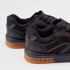 Tênis Casual Masculino Vertus Recorte Preto