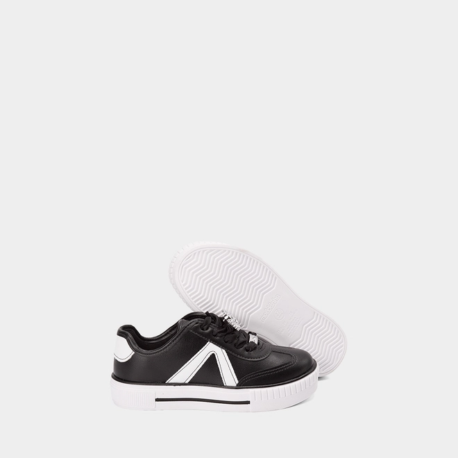Tênis Casual Infantil Molekinha Pingente Laço Preto
