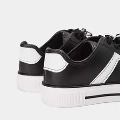 Tênis Casual Infantil Molekinha Pingente Laço Preto