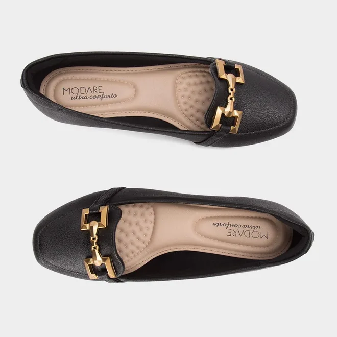 Mocassim Feminino Modare Ultraconforto Bridão Preto