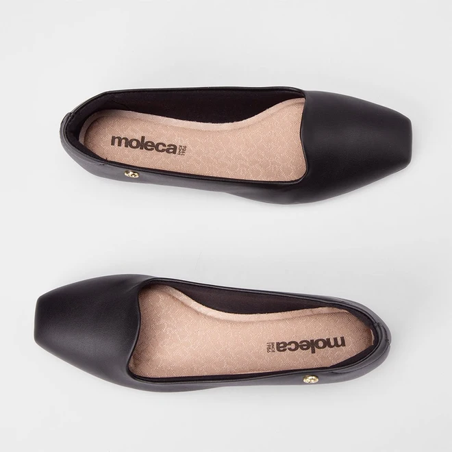 Sapatilha Feminina Moleca Preto