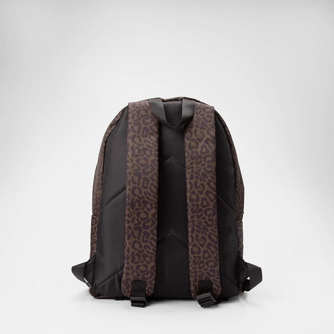 Mochila Feminina Vertus Animal Print Onça Marrom