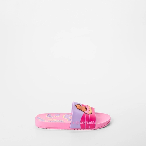 Slide Infantil Grendene Kids Capivara Donuts Rosa