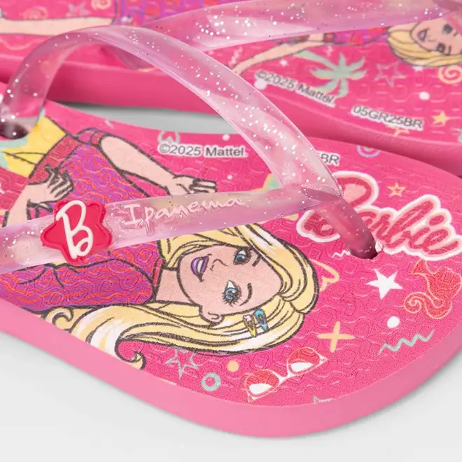 Chinelo Infantil Ipanema Barbie Glitter Rosa