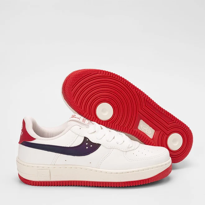 Tênis Casual Masculino Vanscy Off White & Vermelho