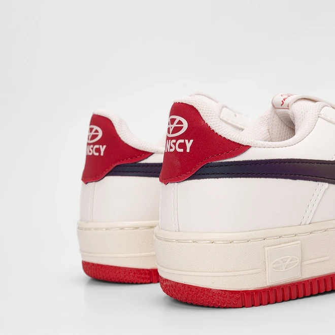 Tênis Casual Masculino Vanscy Off White & Vermelho