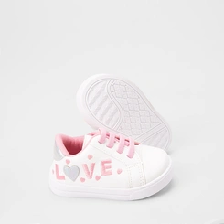 Tênis Casual Bebê Gabrielinha Love Holográfico Branco