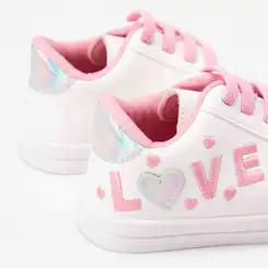 Tênis Casual Bebê Gabrielinha Love Holográfico Branco