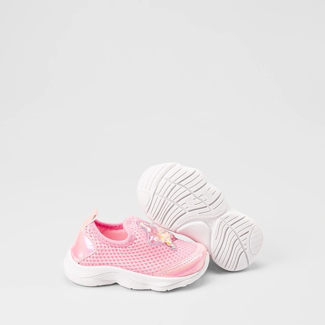 Slip On Bebê Gabrielinha Calce Fácil Detalhe Estrela Rosa