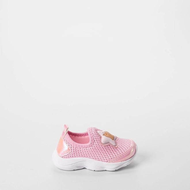 Slip On Bebê Gabrielinha Calce Fácil Detalhe Estrela & Capivara Rosa