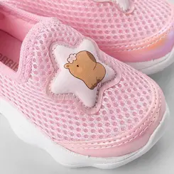 Slip On Bebê Gabrielinha Calce Fácil Detalhe Estrela & Capivara Rosa