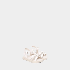Sandália Bebê Gabrielinha Holográfico & Strass Off-White