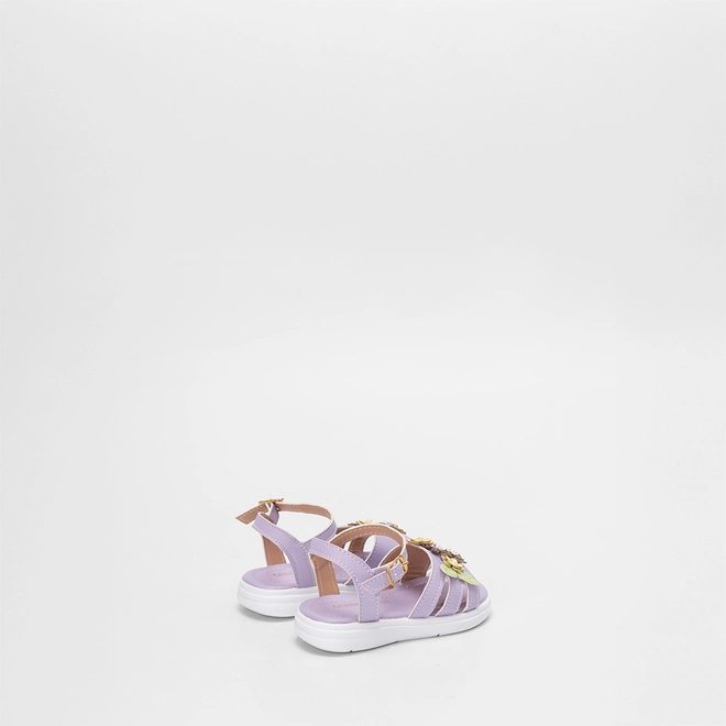 Sandália Bebê Gabrielinha Enfeite Flores Roxo