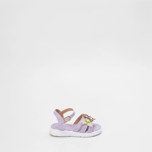 Sandália Bebê Gabrielinha Enfeite Flores Roxo