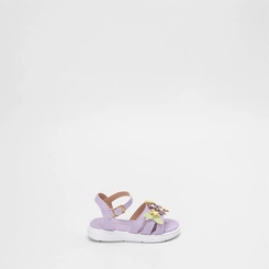 Sandália Bebê Gabrielinha Enfeite Flores Roxo