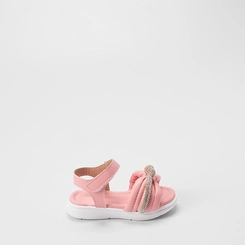 Sandália Bebê Gabrielinha Detalhe Laço & Strass Rosa