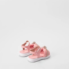 Sandália Bebê Gabrielinha Detalhe Laço & Strass Rosa