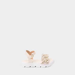 Sandália Infantil Gabrielinha Multitiras Entrelaçadas Off White