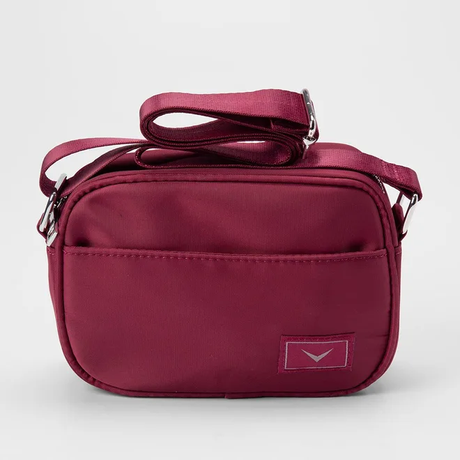 Bolsa Camera Bag Vertus Pequena Transversal Vinho