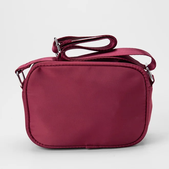 Bolsa Camera Bag Vertus Pequena Transversal Vinho