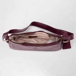 Bolsa Baguete Gabriela Média Detalhe Fivela Vinho