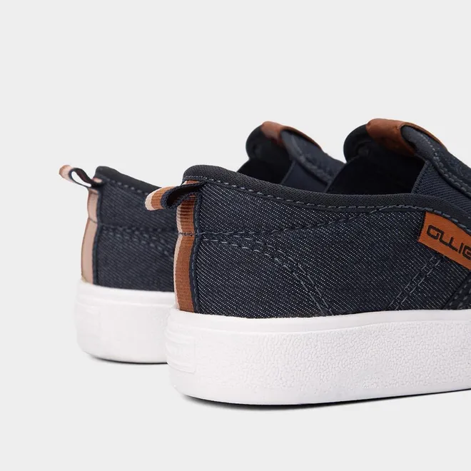 Slip On Infantil Ollie Originals Indy 2 Calce Fácil Pespontos Marinho