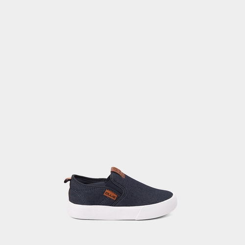 Slip On Infantil Ollie Originals Indy 2 Calce Fácil Pespontos Marinho