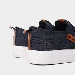 Slip On Infantil Ollie Originals Indy 2 Calce Fácil Pespontos Marinho