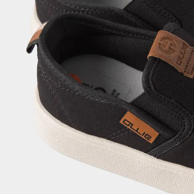 Slip On Infantil Ollie Original Indy 2 Calce Fácil Detalhe Pespontos Preto