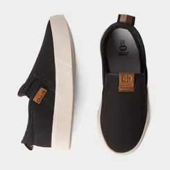 Slip On Infantil Ollie Original Indy 2 Calce Fácil Detalhe Pespontos Preto