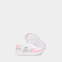 Tênis Casual Infantil Slink Jogging + Brinde 6 Canetinhas Branco & Rosa