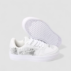 Tênis Casual Infantil Slink Goods + Brinde Kit Canetinhas Branco