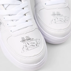 Tênis Casual Infantil Slink Goods + Brinde Kit Canetinhas Branco