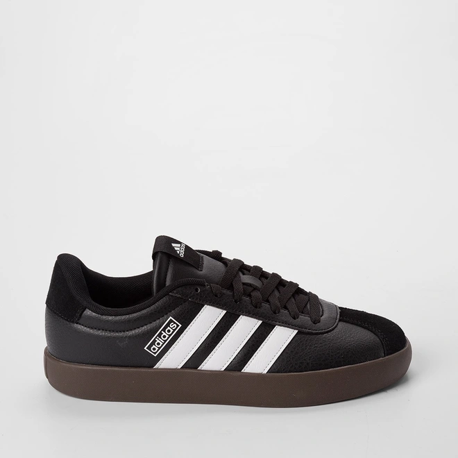 Tênis Casual Masculino Adidas VL Court 3.0 Original Recorte Camurça Preto