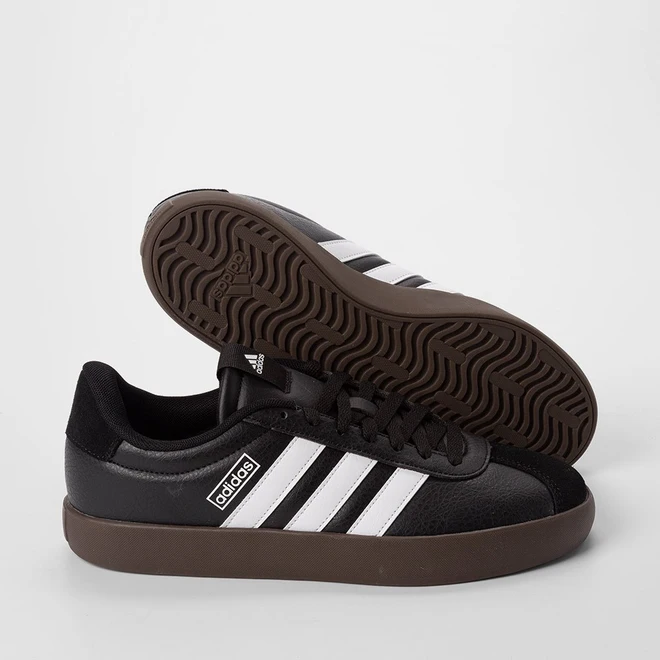 Tênis Casual Masculino Adidas VL Court 3.0 Original Recorte Camurça Preto