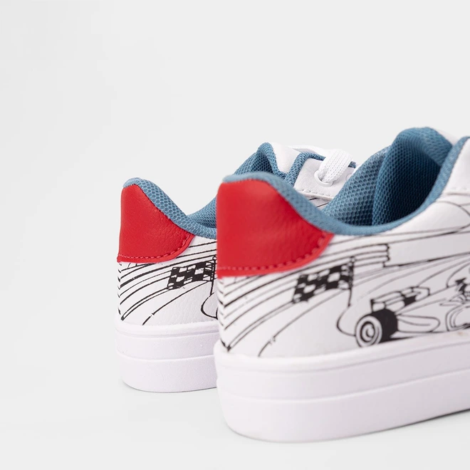 Tênis Casual Infantil Slink Goods + Brinde 6 Canetinhas Branco