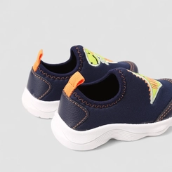 Slip On Infantil Vertus Calce Fácil Dino Azul