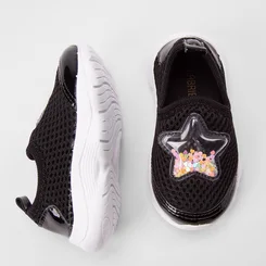 Slip On Bebê Gabrielinha Calce Fácil Detalhe Estrela Preto