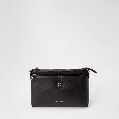 Bolsa Transversal Penélope Média Bolso Frontal Preto