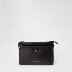 Bolsa Transversal Penélope Média Bolso Frontal Preto