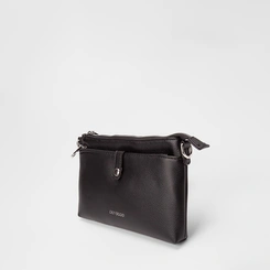 Bolsa Transversal Penélope Média Bolso Frontal Preto