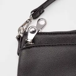 Bolsa Transversal Penélope Média Bolso Frontal Preto