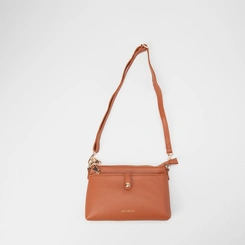Bolsa Transversal Penélope Média Bolso Frontal Caramelo