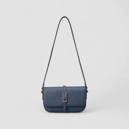 Bolsa Transversal Gabriela Média Detalhe Fivela Azul